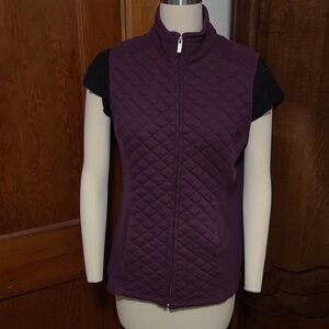 Soft Quilted Purple Vest with Pockets